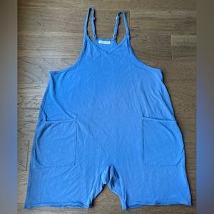 Oufeiya Harem One Piece Steel Blue Romper-Size 8-Large